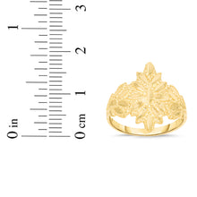 Load image into Gallery viewer, 10k Yellow Gold 17.7mm Floral Burst Ring