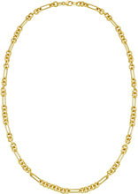 Load image into Gallery viewer, 14k Yellow Gold 4mm Paperclip and 5.4mm Round Figaro Link Chain Necklace, 18 Inch