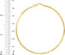 Load image into Gallery viewer, 10k Yellow Gold 2.5mm Diamond Cut Round Tube Hoop Earrings