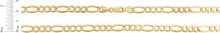 Load image into Gallery viewer, 10k Yellow Gold 7mm Lite Figaro Chain Link Necklace