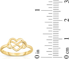 Load image into Gallery viewer, 10k Yellow Gold Infinity Heart Women's Ring