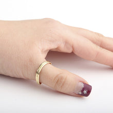 Load image into Gallery viewer, 10k Yellow Gold or White Gold or Rose Gold 3mm Comfort Fit Curved Double Wave Ring