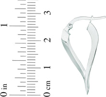 Load image into Gallery viewer, 14k Yellow Gold or White Gold 29mm Teardrop Twist Freeform Earrings