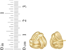 Load image into Gallery viewer, 14k Yellow Gold Double Knot Stud Earrings