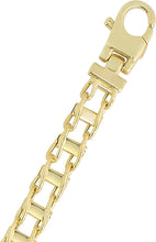 Load image into Gallery viewer, 14k Yellow Gold 5mm Railroad Link Chain Necklace, 20 Inch