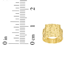 Load image into Gallery viewer, 10k Yellow Gold 17.5mm Solid Square Cuban Nugget Ring
