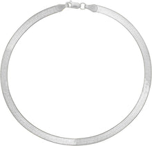 Load image into Gallery viewer, 14k White Gold 3mm or 4.5mm Solid Herringbone Chain Bracelet, 7 Inch