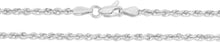 Load image into Gallery viewer, 14k White Gold 2.25mm Solid Rope Chain Diamond Cut Necklace