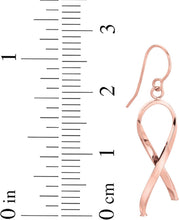 Load image into Gallery viewer, 14k Rose Gold 28mm Freeform Ribbon Earrings