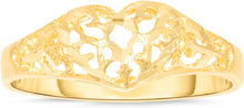Load image into Gallery viewer, 10k Yellow Gold 7mm Openwork Heart Filigree Ring