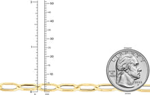 Load image into Gallery viewer, 14k Yellow Gold 5mm Hexagon Paperclip Link Chain Necklace, 18 Inch