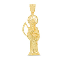 Load image into Gallery viewer, 10k Yellow Gold Angel of Death Religious Pendant