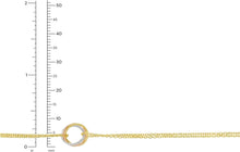 Load image into Gallery viewer, 14k Tri-Color Gold 8.5mm Tri-Tone Trinity Ring Link Bracelet, 7.5 Inch