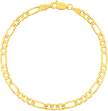Load image into Gallery viewer, 14k Yellow Gold 4.5mm Lite Figaro Chain Bracelet