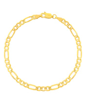 Load image into Gallery viewer, 10k Yellow Gold 4mm Solid Clasic Figaro Bracelet or Anklet