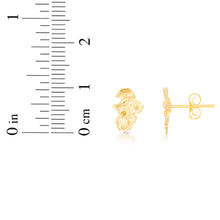 Load image into Gallery viewer, 10k Yellow Gold Solid Nugget Earrings