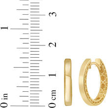 Load image into Gallery viewer, 14k Yellow Gold Mini Beaded Huggie Earrings