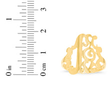 Load image into Gallery viewer, 10k Yellow Gold 19mm High Polished Openwork #1 Mom Filigree Ring