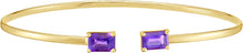 Load image into Gallery viewer, Italian 14k Yellow Gold 4mm Natural Garnet Gemstone Candy Bangle Charm Bracelet