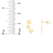 Load image into Gallery viewer, 14k Yellow Gold 14mm Star Ear Climber Earrings