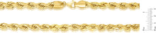 Load image into Gallery viewer, 10k Yellow Gold 10mm Diamond Cut Hollow Rope Chain Necklace