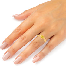 Load image into Gallery viewer, 10k Yellow Gold 6.5mm Birthstone Gemstone Heart XOXO Ring, Size 4-10