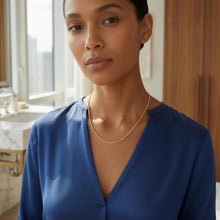 Load image into Gallery viewer, 14k Yellow Gold Sparkle Beaded Link Chain Necklace