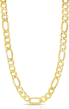 Load image into Gallery viewer, 10k Yellow Gold 9.5mm Lite Figaro Chain Link Necklace