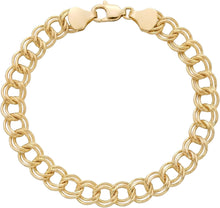 Load image into Gallery viewer, 14k Yellow Gold 5.8mm Double Chino Link Chain Charm Bracelet 7.25 Inch or 8 Inch