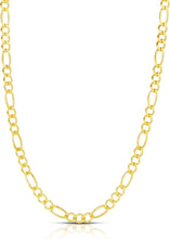 Load image into Gallery viewer, 10k Yellow Gold 2.5mm Lite Figaro Chain Link Necklace