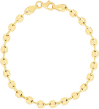 Load image into Gallery viewer, 10k Yellow Gold 4.7mm Puff Mariner Bracelet or Anklet