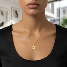 Load image into Gallery viewer, Italian 14k Yellow Gold 13mm Sun Tarot Charm Pendant with Optional Necklace, 16-17-18 Inch