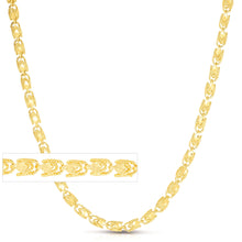 Load image into Gallery viewer, 10k Yellow Gold 3.5mm Solid Turkish Rope Chain Necklace