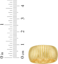 Load image into Gallery viewer, Italian 14k Yellow Gold 9.9mm Thick Tubogas Ring, Sizes 6 - 7
