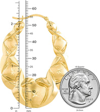 Load image into Gallery viewer, 10k Yellow Gold XOXO X & O Hugs and Kisses Love Earrings, XXLarge, Extra Large, Large, Medium, Small or Extra Small
