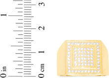 Load image into Gallery viewer, 10k Yellow Gold 15.1mm Pave CZ Square Frame Signet Ring, Sizes 4-13