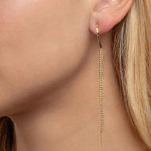 Load image into Gallery viewer, 14k Yellow Gold 86mm Multi-Chain Drop Earrings