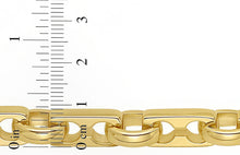 Load image into Gallery viewer, 14k Yellow Gold 7mm Mens Railroad Link Chain Bracelet, 8.5 Inch