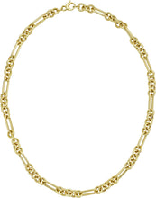Load image into Gallery viewer, Italian 14k Yellow Gold 7.4mm Figaro Link Chain Necklace, 18 Inch