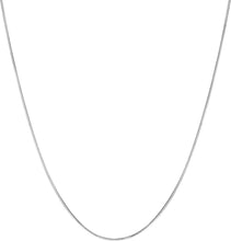 Load image into Gallery viewer, 14k Yellow Gold or White Gold 0.90mm Solid Round Snake Chain Necklace, 16", 18", 20", or 24 Inch