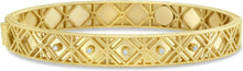 Load image into Gallery viewer, Italian .06cttw Diamond 14k Yellow Gold Beaded Charm Bracelet, 7 Inch