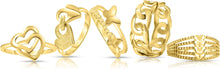 Load image into Gallery viewer, 10k Tri-Color Gold Beaded Stackable (Set of 3) Women's Ring