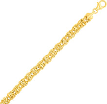 Load image into Gallery viewer, 14k Yellow Gold 6mm Byzantine Link Bracelet, 7.25 Inch