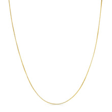 Load image into Gallery viewer, 14k Yellow Gold or White Gold 0.8mm Single Extendable Solid Box Chain Adjustable Necklace, 16" - 18 Inch