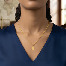 Load image into Gallery viewer, Italian 14k Yellow Gold 15mm Radiant Sacred Heart Cross Medallion Religious Charm Pendant with Optional Necklace, 16-17-18 Inch
