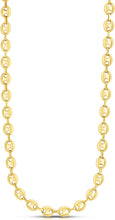Load image into Gallery viewer, 14k Yellow Gold 9mm Puff Anchor Mariner Chain Necklace