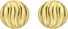 Load image into Gallery viewer, 14k Yellow Gold 12mm Swirl Button Earrings