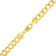 Load image into Gallery viewer, 10k Yellow Gold 10mm Solid Curb Cuban Chain Necklace