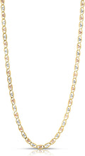 Load image into Gallery viewer, 10k Tri-Color Gold 4.3mm Valentino Heart Link Chain Necklace