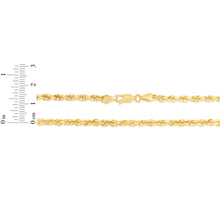 Load image into Gallery viewer, 10k Yellow Gold 3.5mm Solid Rope Chain Diamond Cut Bracelet or Anklet